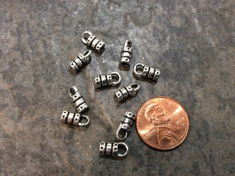 Leather Cord Ends in Antique Silver Finish Fits up to 2mm Cord Etsy