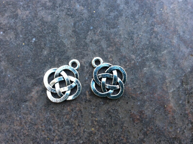 Irish Celtic Knot Charms Package of 4 Charms Love Knot Charms Etsy