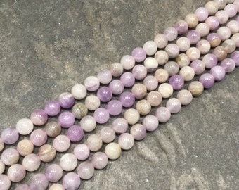 Light Purple Amethyst gemstone beads 6mm round gemstone beads 15 inch strand