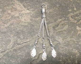 Antique silver chain tassels with Bali style bead cap Great quality chain tassels for jewelry making and crafts