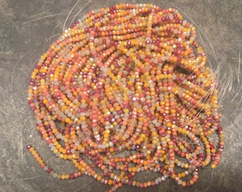 Fall Harvest multicolor bead mix faceted crystal rondelle beads 3mm full 16” strand