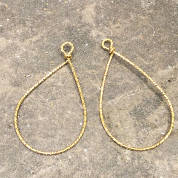Gold rustic Chandelier Earring Findings Package of 2 Boho style earring supplies great for bead wrapping