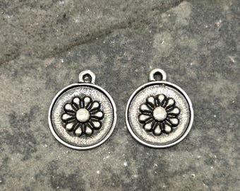 Artisan style Daisy pendants with semi matte finish package of 2 Artisan style Daisy pendants with semi matte finish package of 2