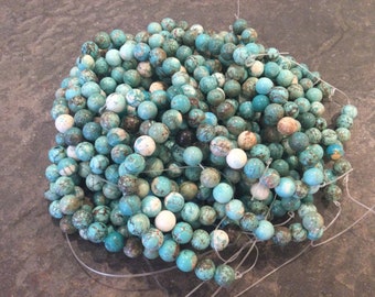 Turquoise gemstone Beads 8mm Full 15” Strand for jewelry making