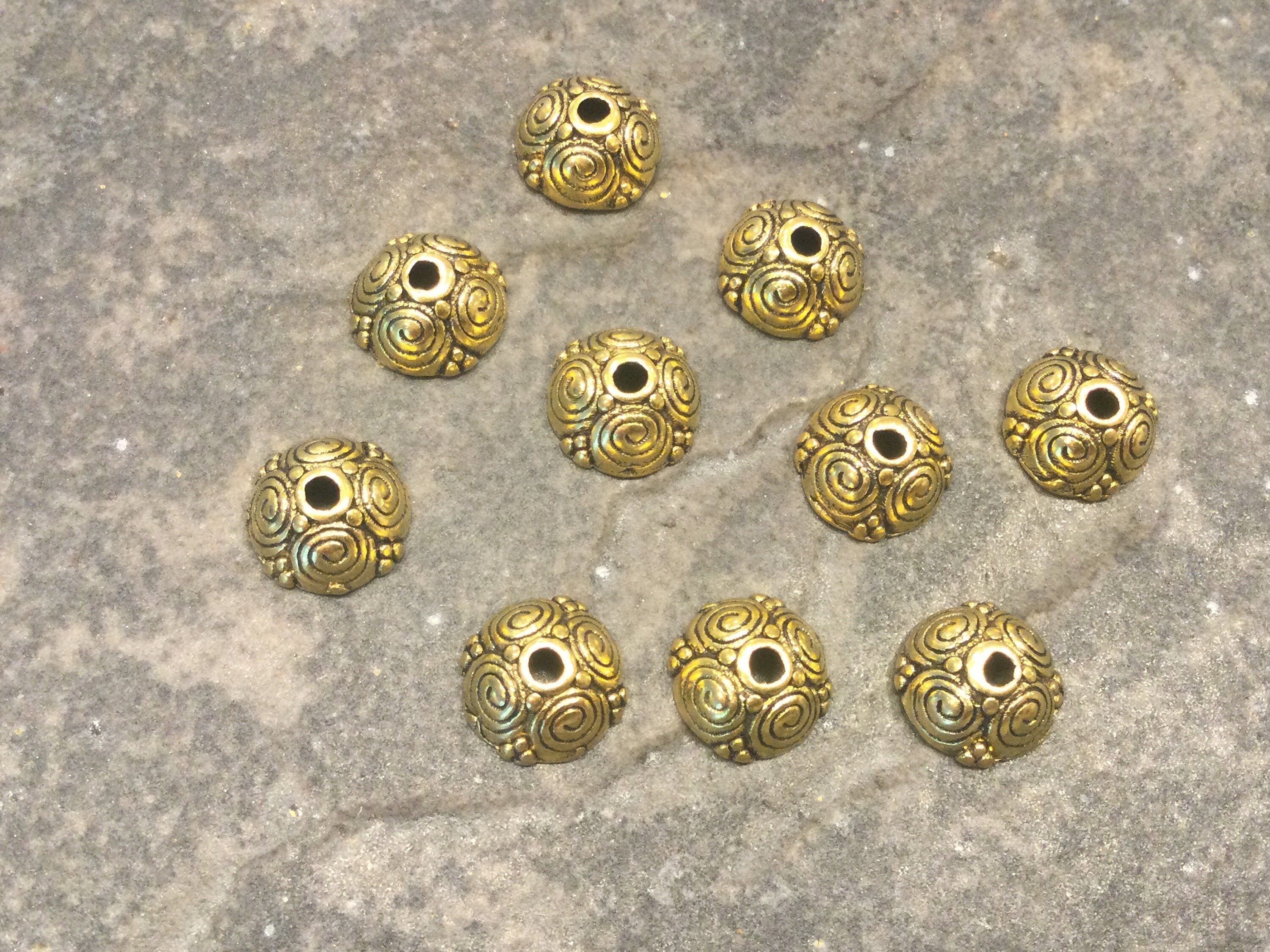 5mm 256pc Gold Bead Caps, Flower Bead Caps, Gold Plated Bali Style Caps for Jewelry  Making, Metal Bead Caps Supplies 