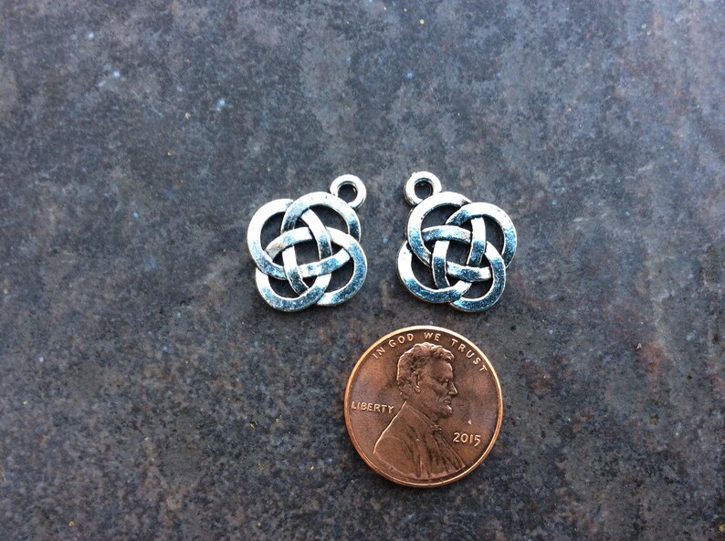 Irish Celtic Knot Charms Package of 4 Charms Love Knot Charms Etsy