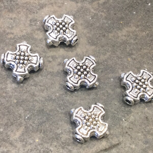 CLEARANCE Ornate cross beads package of 5 cross beads Religious Christian great for rosary bracelets