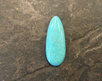 Turquoise Howlite polished Teardrop pendants 45mm for jewelry making One pendant