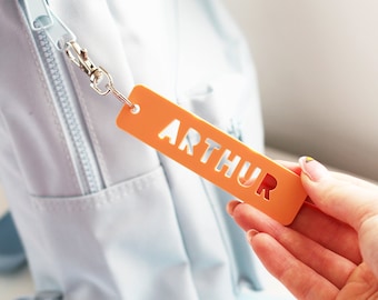 Pastel Acrylic Personalised Name Keyring