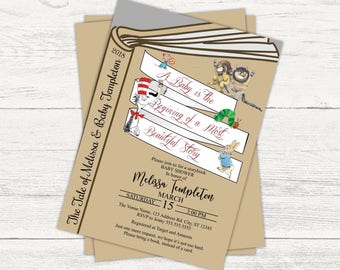 storybook invitation etsy