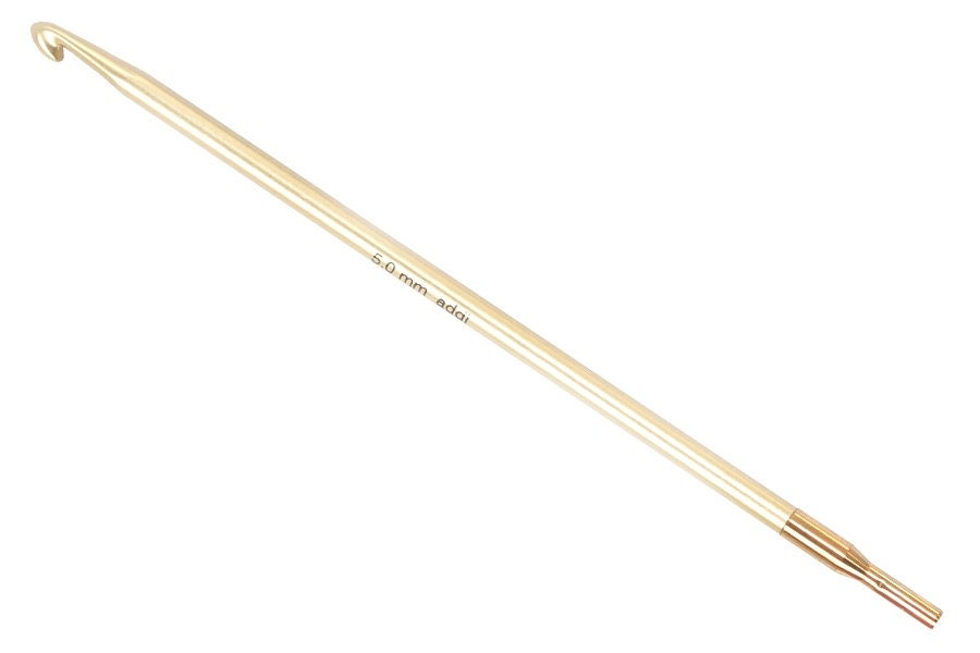 Addi Click Interchangeable Crochet Hooks, no longer available Gold Finish and Sparkly Plastic Hooks, Use for Tunisian Crochet.