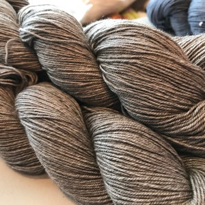 Bare Undyed Yarn, Fingering/Sock “Yak Sock” Skeins, make warm comfy socks in natural color or hand dyed, 70 SWM/20 Yak/10 Nylon 438 yds/100g