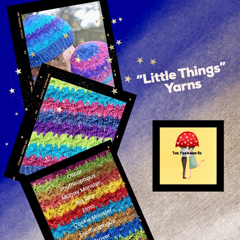 Hand Dyed Donegal DK Minis. 20g Mini Skeins Purchase 5+ receive discount Little Things CowlBeanie Sesame Street Inspired Donegals