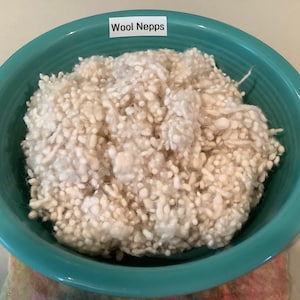 Wool Nepps, Undyed Wool Nepps, DIY Dyeable Nepps, Felting Fibers, fiber  inclusions, flower centers, and more.
