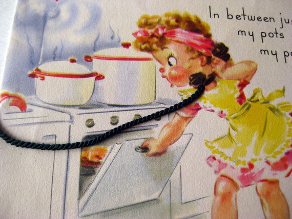 Femme Au Foyer Joyeux Anniversaire Carte De Souhaits Vintage Etsy France