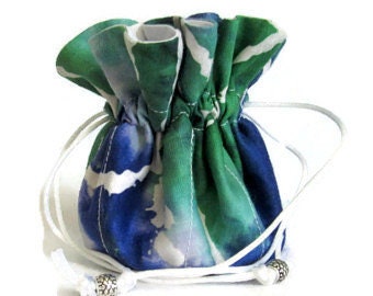 Drawstring Jewelry Bag, African Batik, Travel Jewelry Bag, Drawstring Cosmetics Bag, Jewelry Storage, Travel Jewelry Pouch, Essential Oil,