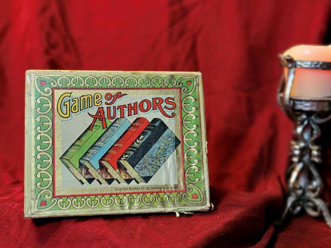 Victorian Card Game / Puzzle Game of Authors by Milton Etsy