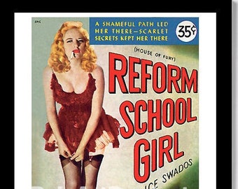 Pulp Paperback Cover Poster Poster - REFORM SCHOOL GiRL