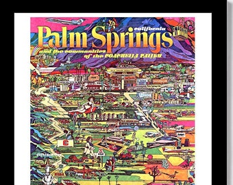 Palm Springs - c1970s? Coachella Valley Collage Poster
