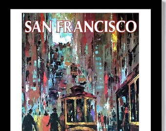 DELTA AIR LINES - 1970s San Francisco Travel Poster