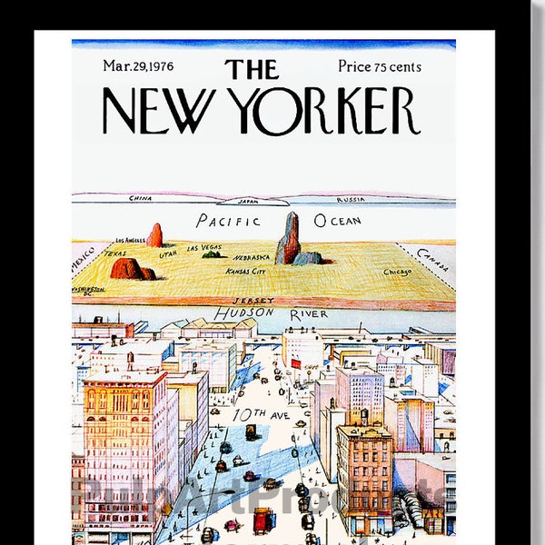 THE NEW YORKER  - "View of the World from 9th Ave" Cover Poster