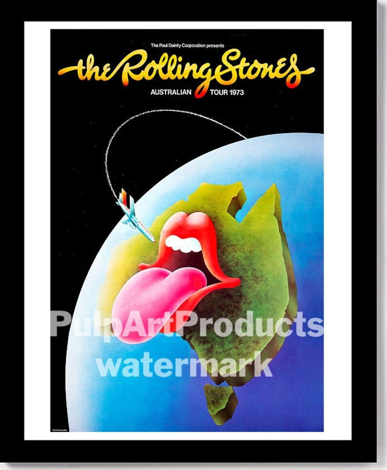THE ROLLING STONES 1973 Australian Tour Concert Poster Etsy