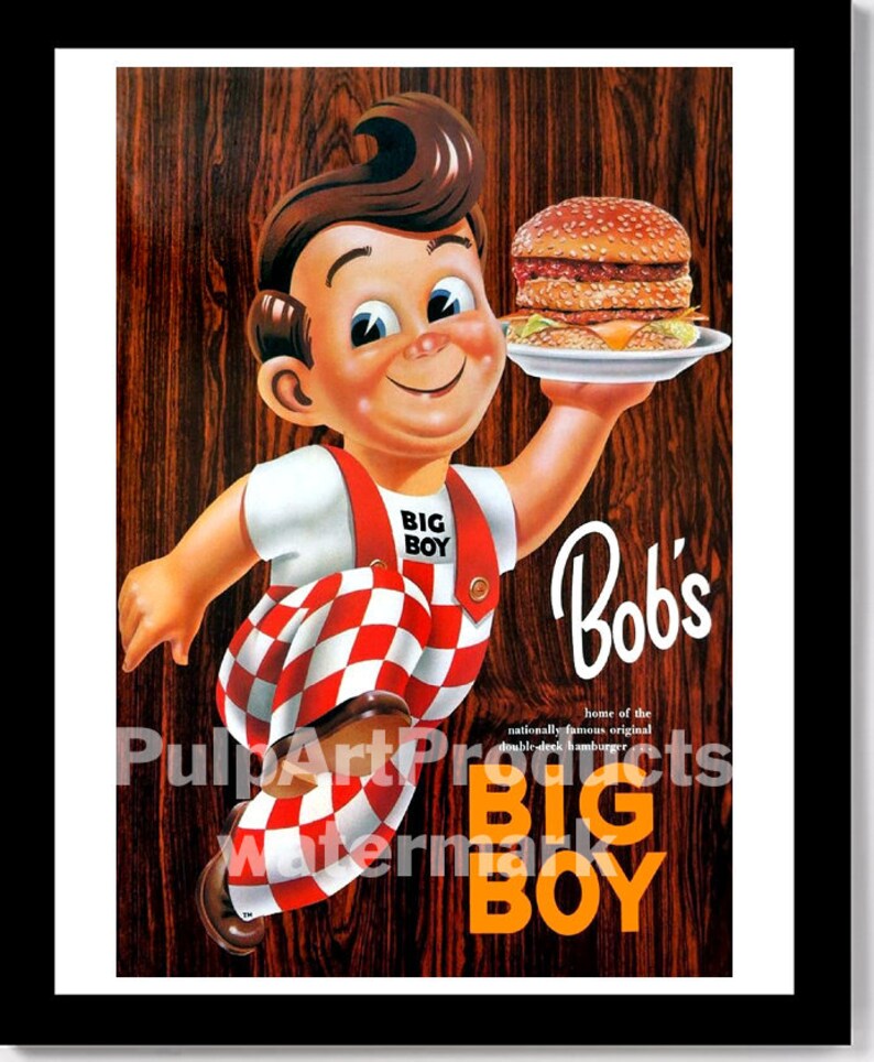 BOB'S C1960 big Boy Menu Cover Posters Set | Etsy