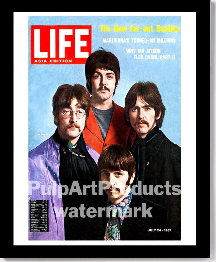THE BEATLES - LIFE MAGAZiNE July 24, 1967 Cover Poster - Etsy 日本