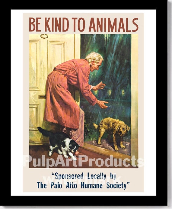 BE KIND to ANIMALS C1940s palo Alto Humane - Etsy BE KIND to ANIMALS C1940s palo Alto Humane - Etsy