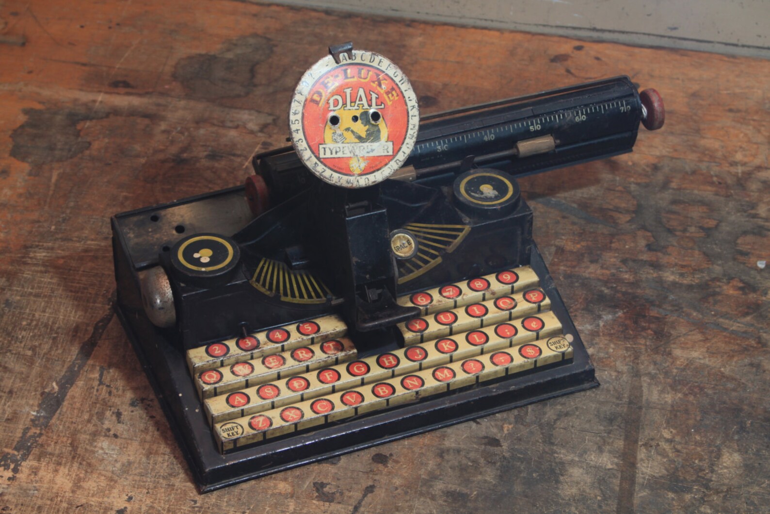 Vintage Marx Deluxe Dial Typewriter Etsy