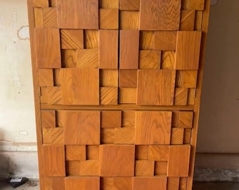 レーン・スタッカート・ブルータリスト・ミッドセンチュリー・ジェントルマンズ・チェスト