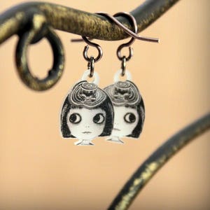 Blythe Doll Earrings - Doll Size Earrings - Goth Blythe Doll - Goth Earrings - Earrings for Dolls - Blythe Accessories - Doll Accessories