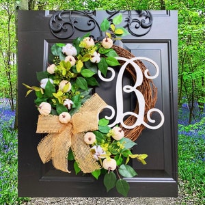 FARMHOUSE Fall Wreath, Fall Wreath for Front Door, Fall Wreaths, Pumpkin Wreath, Autumn Wreath, Front Door Wreaths, Pumpkin Decor, Cotton