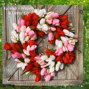 Tulip Spring Wreath with Burlap Bow: Farmhouse Easter Decor