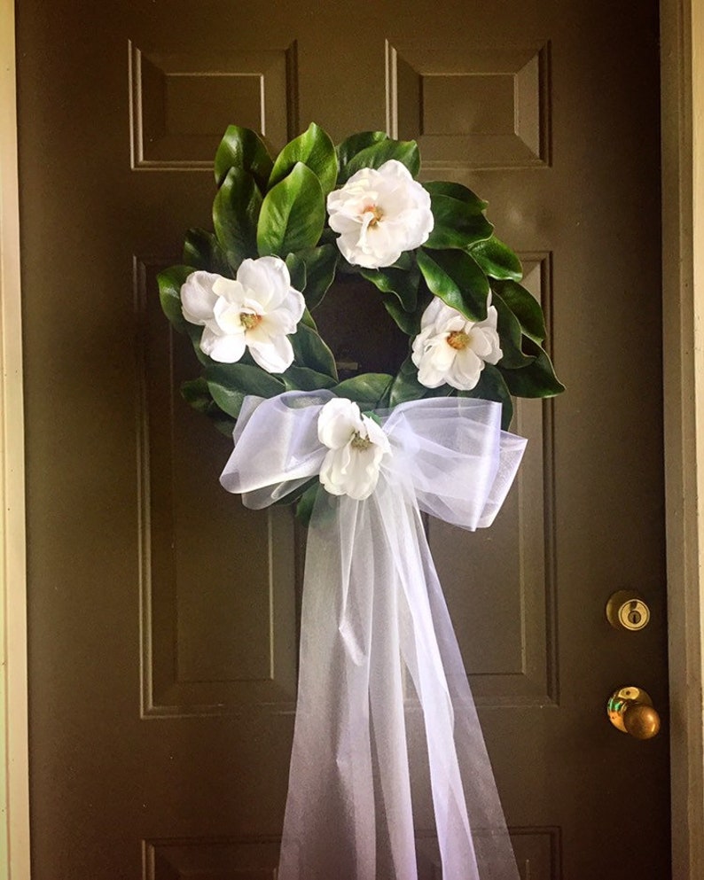 Wedding Wreath for Church Doors Bridal Veil Door Hanger Etsy