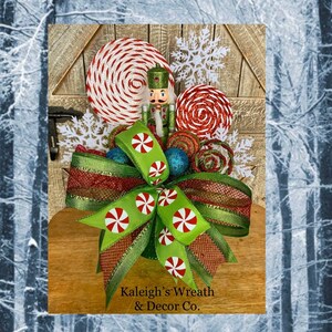 Nutcracker Christmas centerpiece, nutcracker candy centerpiece, nutcracker decor, christmas centerpiece, christmas decor, Holiday Home Decor