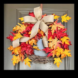 FALL WREATH, Fall Wreaths for Front Door, Fall Wreaths, Farmhouse Wreath, Autumn Wreath, Front Door Wreaths, Thanksgiving Wreath, Grapevine