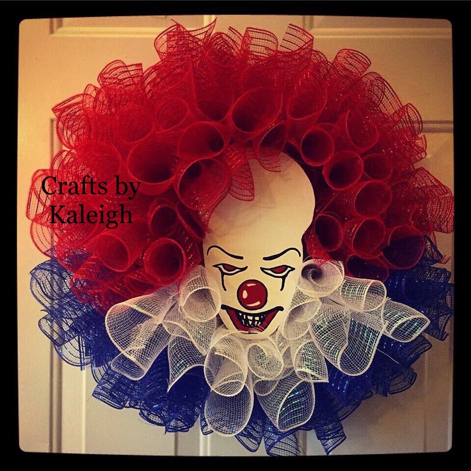 Penniewise wreath pennywise wreath halloween it wreath Etsy