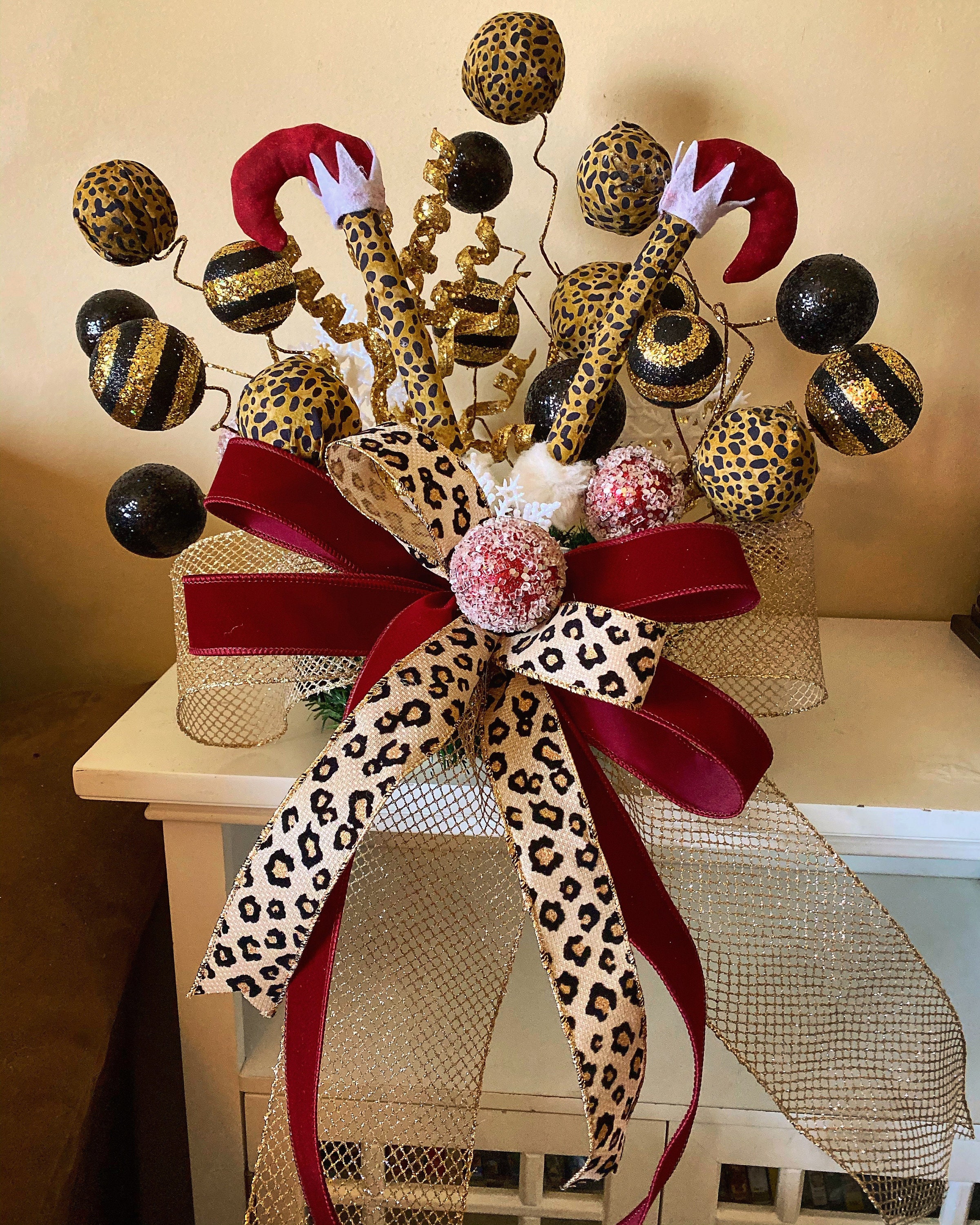 Leopard Print Christmas Tree Topper Leopard Christmas Decor Christmas leopard-print-christmas-tree-topper-leopard-christmas-decor-christmas