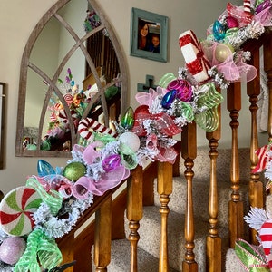 Christmas Ornaments Garland, Christmas Decor, Holiday Wreath, Christmas Garland for Mantle, Garland for Front Door, Garland with Lights
