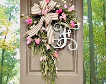 Tulip Wreaths for Front Door, Spring Wreath, Easter Wreath, Wreaths for Front Door, Grapevine Wreath, Mothers Day, Spring Tulip, Wreaths