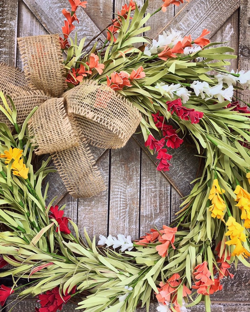 Everyday Wreath for Front Door Everyday Wreath Burlap Etsy