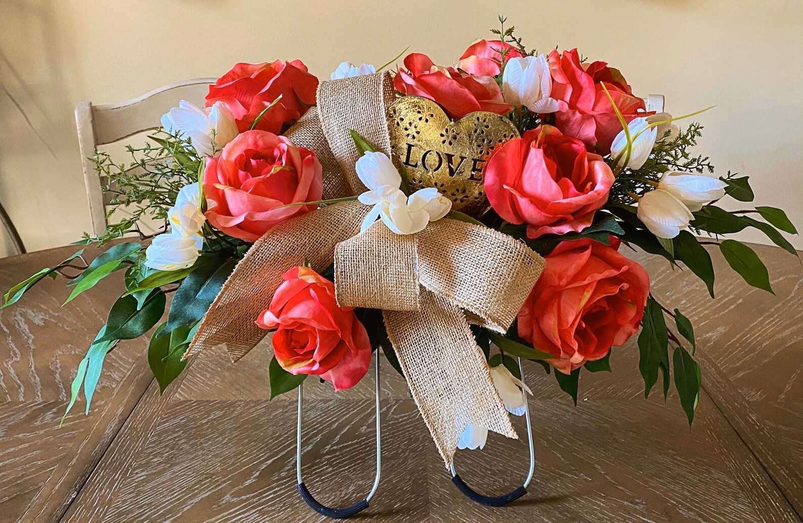 Spring Grave Saddle Headstone Saddle Cemetery Flowers Grave Etsy