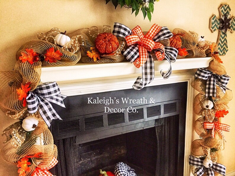 Fall Garland Fall Decoration Staircase Garland Doorway Etsy