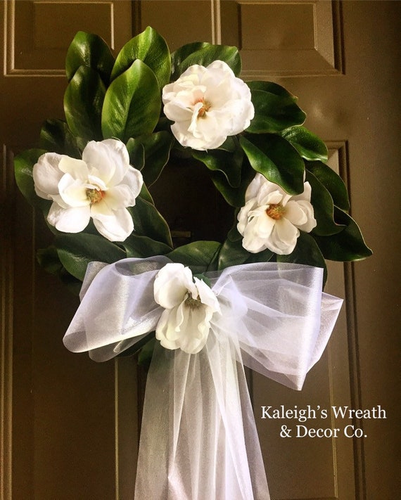 Wedding Wreath For Church Doors Bridal Veil Door Hanger Etsy