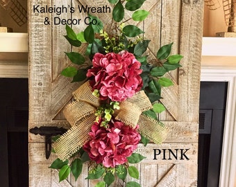 HYDRANGEA Wreath, Spring Wreaths, Hydrangeas, Spring Wreath for Door, Everyday, Year Round, All Season, Wreaths, Burlap Wreath, Housewarming