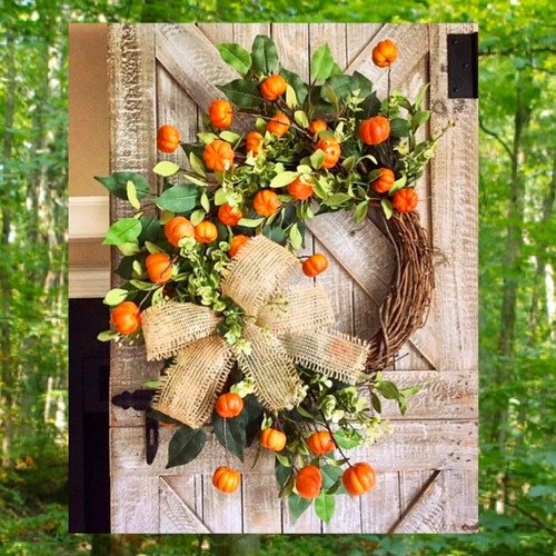 Fall Wreaths for Front Door and Autumn Decor Large Outdoor Etsy