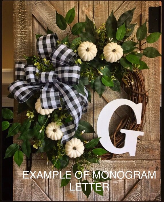 Black White Buffalo Check Wreath Hi Wreath Spring Front Door Wreath Cotton Grapevine Wreath Summer Wreath Spring Decor Rose Wreath