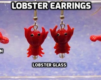 Lobster Earrings - 3 Different Syles to Choose From