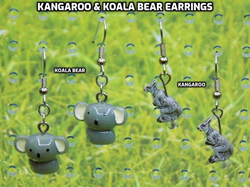 Kangaroo & Koala Bear Earrings image 1